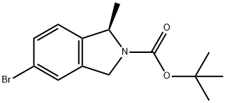 2H-Isoindole-2-carboxylic acid, 5-bromo-1,3-dihydro-1-methyl-, 1,1-dimethylethyl ester, (1R)- Structure