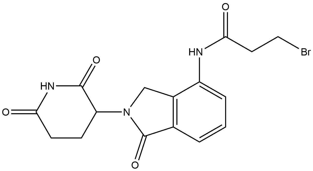 3-Bromo-N-[2-(2,6-dioxo-3-piperidinyl)-2,3-dihydro-1-oxo-1H-isoindol-4-yl]propanamide Structure