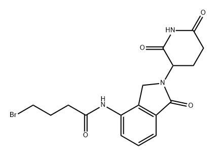 Butanamide, 4-bromo-N-[2-(2,6-dioxo-3-piperidinyl)-2,3-dihydro-1-oxo-1H-isoindol-4-yl]- Structure