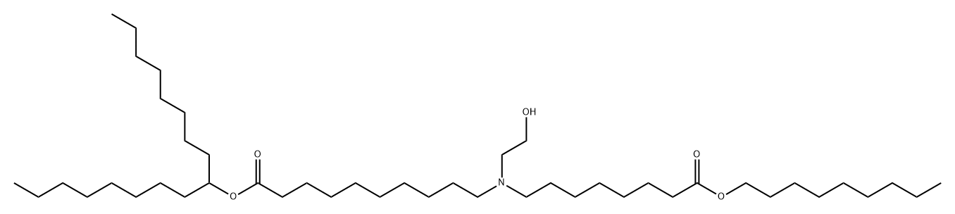 Decanoic acid, 10-[(2-hydroxyethyl)[8-(nonyloxy)-8-oxooctyl]amino]-, 1-octylnonyl ester 구조식 이미지