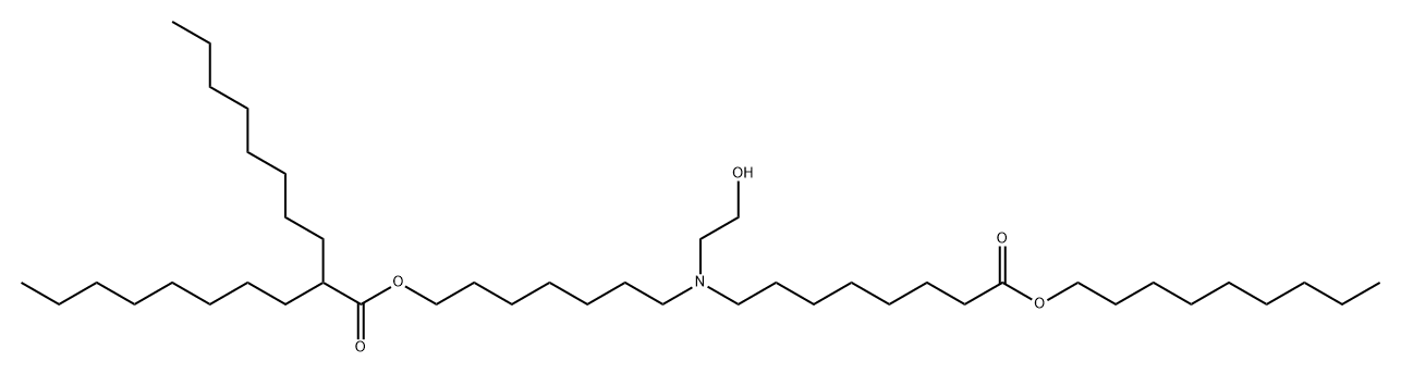 Decanoic acid, 2-octyl-, 7-[(2-hydroxyethyl)[8-(nonyloxy)-8-oxooctyl]amino]heptyl ester Structure