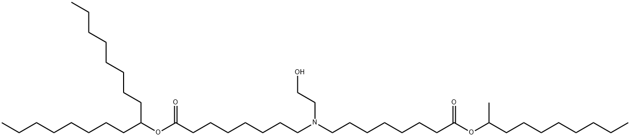 1-Octylnonyl 8-[(2-hydroxyethyl)[8-[(1-methylnonyl)oxy]-8-oxooctyl]amino]octanoate Structure