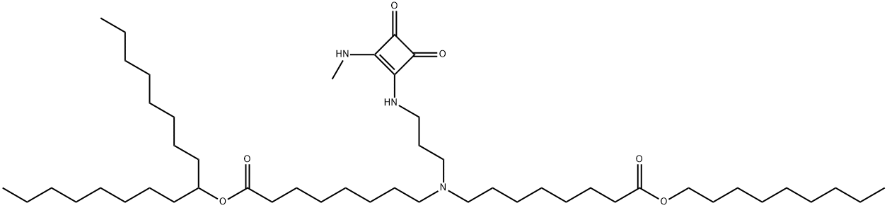 1-Octylnonyl 8-[[3-[[2-(methylamino)-3,4-dioxo-1-cyclobuten-1-yl]amino] propyl] [8- (nonyloxy)-8-oxooctyl] amino]octanoate Structure