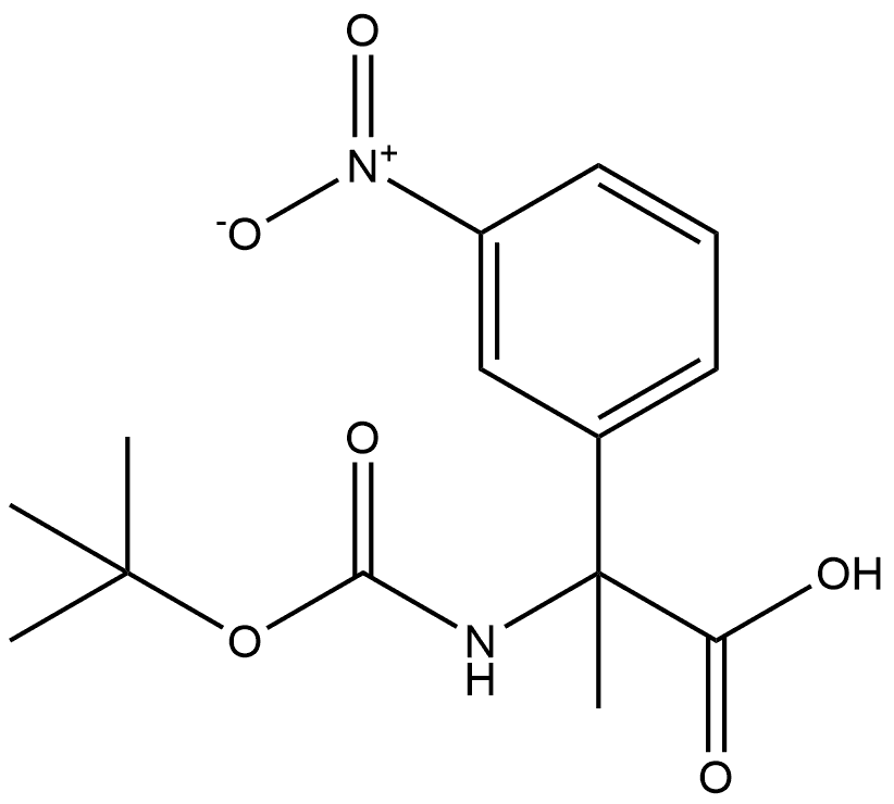 2-{[(tert-butoxy)carbonyl]amino}-2-(3-nitrophenyl)propanoic acid Structure