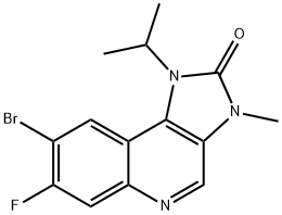 2H-Imidazo[4,5-c]quinolin-2-one, 8-bromo-7-fluoro-1,3-dihydro-3-methyl-1-(1-methylethyl)- Structure