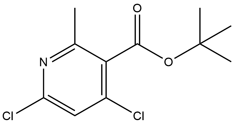 1,1-Dimethylethyl 4,6-dichloro-2-methyl-3-pyridinecarboxylate 구조식 이미지