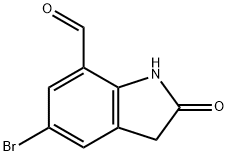 1H-Indole-7-carboxaldehyde, 5-bromo-2,3-dihydro-2-oxo- Structure