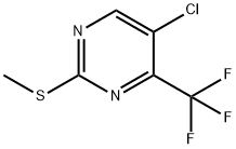 Pyrimidine, 5-chloro-2-(methylthio)-4-(trifluoromethyl)- Structure