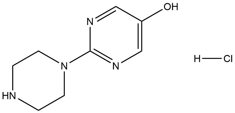 5-Pyrimidinol, 2-(1-piperazinyl)-, hydrochloride (1:1) Structure