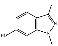 1H-Indazol-6-ol, 3-iodo-1-methyl- Structure