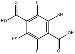 1,4-Benzenedicarboxylic acid, 2,5-difluoro-3,6-dimercapto- Structure