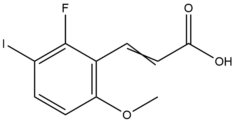 3-(2-Fluoro-3-iodo-6-methoxyphenyl)-2-propenoic acid Structure