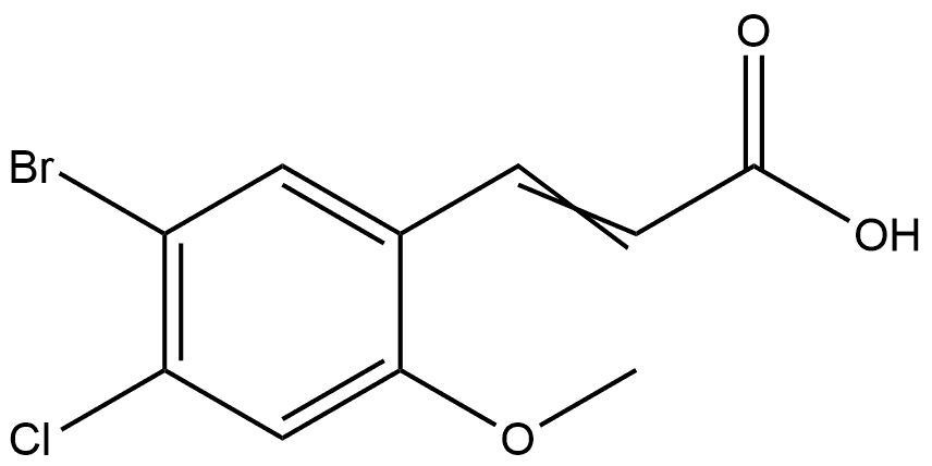 3-(5-Bromo-4-chloro-2-methoxyphenyl)-2-propenoic acid Structure