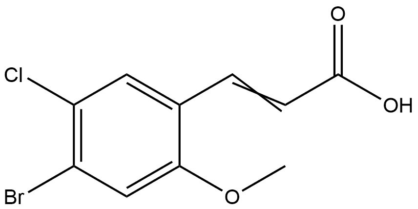 3-(4-Bromo-5-chloro-2-methoxyphenyl)-2-propenoic acid Structure