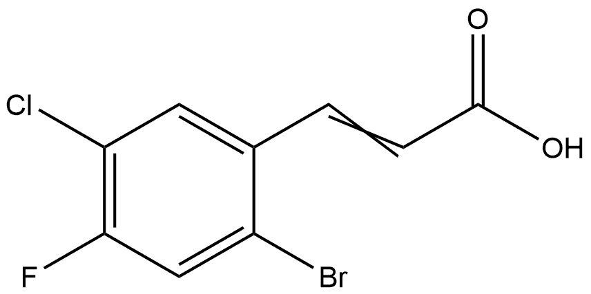 3-(2-Bromo-5-chloro-4-fluorophenyl)-2-propenoic acid Structure