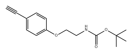 Carbamic acid, N-[2-(4-ethynylphenoxy)ethyl]-, 1,1-dimethylethyl ester Structure