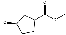 Cyclopentanecarboxylic acid, 3-hydroxy-, methyl ester, (3R)- Structure