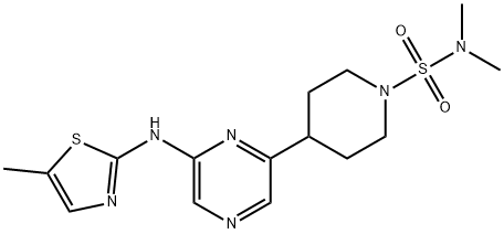 N,N-Dimethyl-4-[6-[(5-methyl-1,3-thiazol-2-yl)amino]pyrazin-2-yl]piperidine-1-sulfonamide Structure