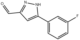 1H-Pyrazole-3-carboxaldehyde, 5-(3-fluorophenyl)- Structure