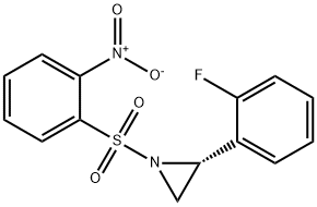 (2R)-2-(2-Fluorophenyl)-1-[(2-nitrophenyl)sulfonyl]aziridine Structure