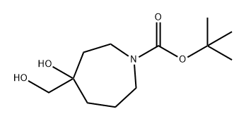 1H-Azepine-1-carboxylic acid, hexahydro-4-hydroxy-4-(hydroxymethyl)-, 1,1-dimethylethyl ester Structure