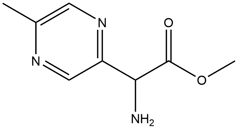 2-Pyrazineacetic acid, α-amino-5-methyl-, methyl ester Structure