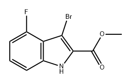 1H-Indole-2-carboxylic acid, 3-bromo-4-fluoro-, methyl ester Structure