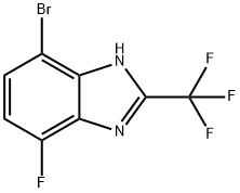 4-Bromo-7-fluoro -2-(trifluoromethyl)-1H-benzimidazole 구조식 이미지