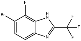 5-Bromo-4-fluoro -2-(trifluoromethyl)-1H-benzimidazole Structure