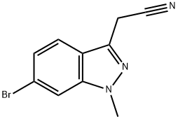 1H-Indazole-3-acetonitrile, 6-bromo-1-methyl- Structure