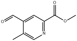 2-Pyridinecarboxylic acid, 4-formyl-5-methyl-, methyl ester 구조식 이미지