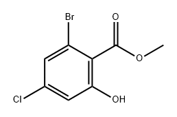 Benzoic acid, 2-bromo-4-chloro-6-hydroxy-, methyl ester 구조식 이미지