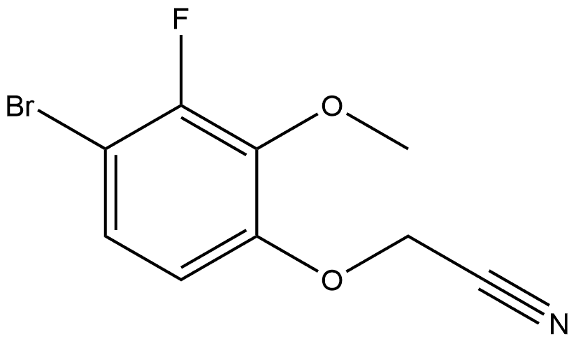 2-(4-Bromo-3-fluoro-2-methoxyphenoxy)acetonitrile Structure