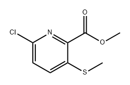 2-Pyridinecarboxylic acid, 6-chloro-3-(methylthio)-, methyl ester 구조식 이미지