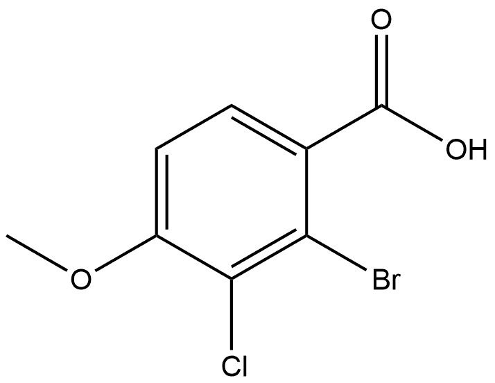 2-Bromo-3-chloro-4-methoxybenzoic acid Structure