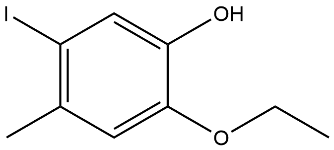 2-Ethoxy-5-iodo-4-methylphenol Structure