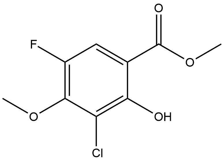 Methyl 3-chloro-5-fluoro-2-hydroxy-4-methoxybenzoate Structure