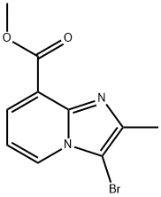 methyl 3-bromo-2-methylimidazo[1,2-a]pyridine-8-carboxylate Structure