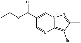 Ethyl 3-bromo-2-methylpyrazolo[1,5-a]pyrimidine-6-carboxylate Structure