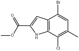 methyl 4-bromo-7-chloro-6-methyl-1H-indole-2-carboxylate Structure