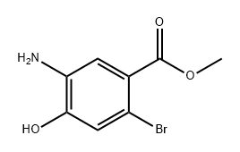Benzoic acid, 5-amino-2-bromo-4-hydroxy-, methyl ester Structure