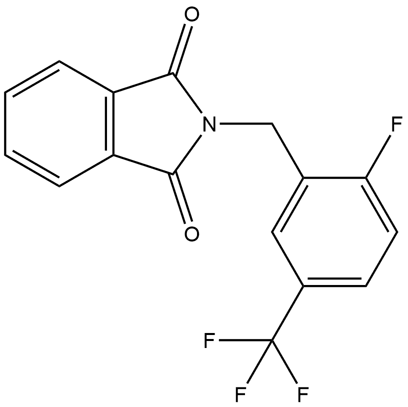 2-[[2-Fluoro-5-(trifluoromethyl)phenyl]methyl]-1H-isoindole-1,3(2H)-dione Structure