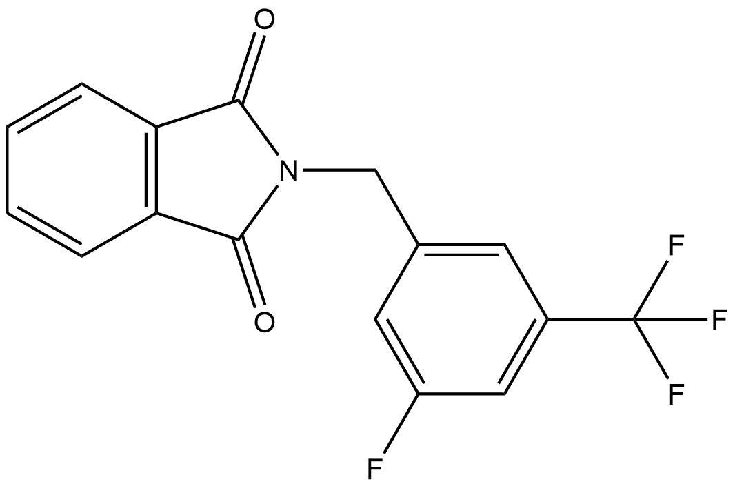 2-[[3-Fluoro-5-(trifluoromethyl)phenyl]methyl]-1H-isoindole-1,3(2H)-dione Structure