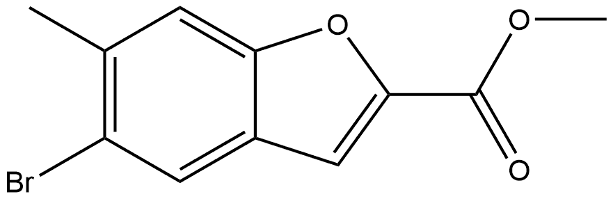 Methyl 5-bromo-6-methyl-2-benzofurancarboxylate Structure