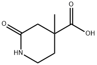 4-Piperidinecarboxylic acid, 4-methyl-2-oxo- 구조식 이미지