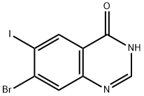 4(3H)-Quinazolinone, 7-bromo-6-iodo- Structure