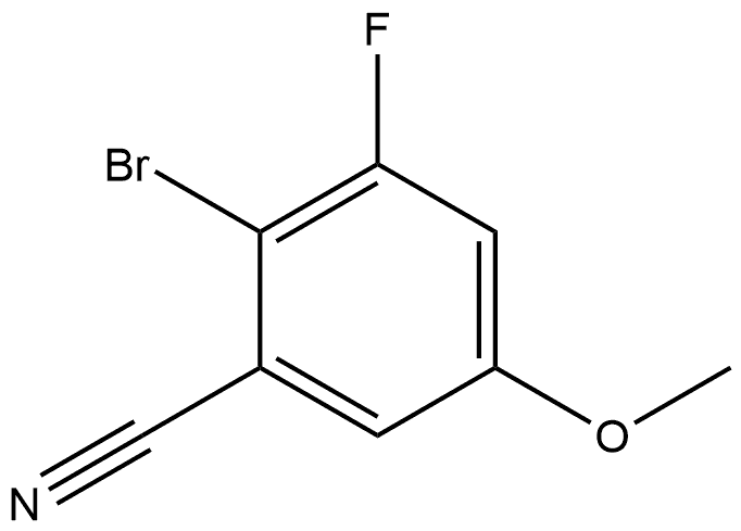 2-Bromo-3-fluoro-5-methoxybenzonitrile Structure