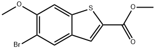 Benzo[b]thiophene-2-carboxylic acid, 5-bromo-6-methoxy-, methyl ester Structure