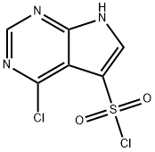 7H-Pyrrolo[2,3-d]pyrimidine-5-sulfonyl chloride, 4-chloro- Structure