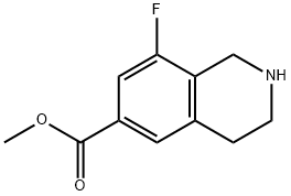 6-Isoquinolinecarboxylic acid, 8-fluoro-1,2,3,4-tetrahydro-, methyl ester 구조식 이미지